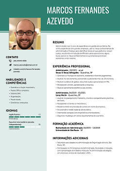 Exemplo de currículo de administrador
